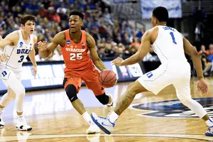 Syracuse stuck with Duke the entire game, but the Blue Devils were able to hold off the Orange in the closing minutes to advance to the Elite Eight.