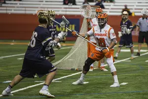 Tyson Bomberry and Syracuse held Notre Dame scoreless on eight man-up opportunities. 