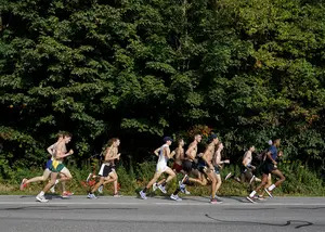Syracuse, pictured training during cross country, struggled at the Virginia Challenge on Saturday.
