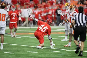 While Syracuse shut down one of the top scorers in the country in attack Jeff Teat, Cornell's Clarke Petterson lit up SU for five goals. 