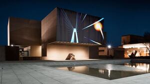 The Everson Museum of Art collaborates with Light Wrok and Syracuse University to host the Urban Video Project, a series of outdoor multimedia exhibitions on the Everson Community Plaza.