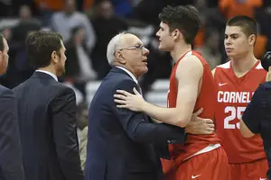 Syracuse and Jim Boeheim beat Cornell and his son, Jimmy, in the Orange's 2017-18 season opener.