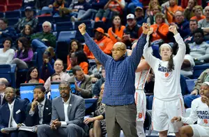 Hillsman's SU team was eliminated in the NCAA Tournament round of 64 last year, two years removed from its season ending in the NCAA Championship game.