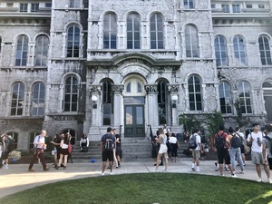 Students and faculty were evacuated from the Hall of Languages Wednesday afternoon.  