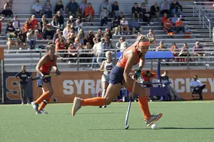 Carolin Hoffmann scored the game-winner in the penalty shootout for Syracuse on Sunday afternoon.