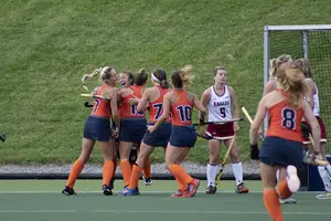 Claire Cooke scored Syracuse's first goal against Boston College. 