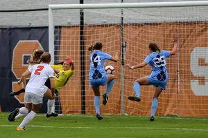 North Carolina dominated Syracuse on set pieces during the blowout win for the Tar Heels on Sunday.