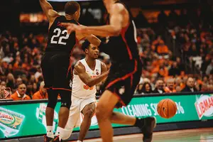 Elijah Hughes had 17 points, four rebounds and three assists in Syracuse's 72-49 win over Northeastern.