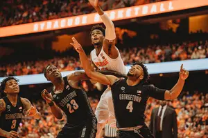 Oshae Brissett led Syracuse with nine rebounds in its 72-71 comeback win over Georgetown. 