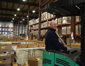 Bill Michaels works as the compliance manager at the Food Bank of Central New York, which serves 11 counties in central and northern New York. The Food Bank supports organizations across the region by maintaining a supply of about 100 core food items.