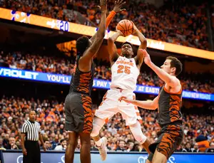 Tyus Battle, pictured against then-No. 18 Clemson last year, goes up for a shot. 