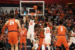 Tyus Battle finished with 12 points, three rebounds and two steals in Syracuse's ACC home-opener. 