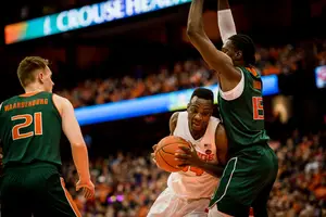 Bourama Sidibe finished with two points and three steals in the Orange's win against the Hurricanes. 
