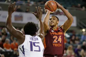 Kerry Blackshear Jr. has spent time in Spain and the Dominican Republic but is back with Virginia Tech after graduating early.