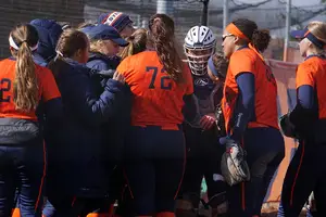 Syracuse, pictured last season, has relied on transfer Sophie Dandola in her first season. 