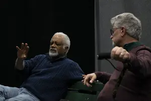 Ted Lange (left) and Fred Grandy from 