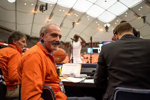 Michael Veley understands he’s a public-address announcer, not a full-on supporter. He brings a more traditional tone to the Dome’s sound system.