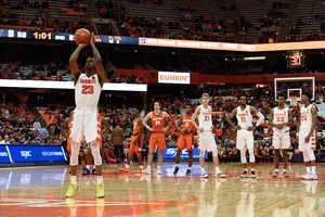 Frank Howard shoots a free throw against Clemson during its 61-53 win in January. 