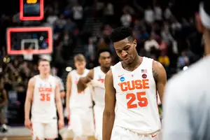 Syracuse returned all five of its starters from last season's Sweet 16 run and added a few more, but it was eliminated two games short of last year's finish.
