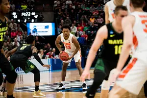 Elijah Hughes scored a career-high 28 points, but it wasn’t enough to extend Syracuse’s season.