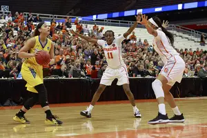 Digna Strautmane had 6 points and 5 boards in the Orange's final game of the season.