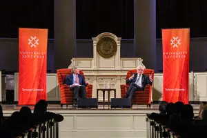 Indyk was the third and final speaker in the spring 2019 University Lecture series