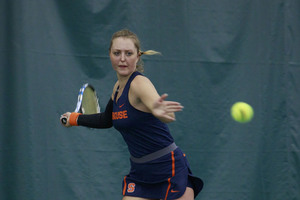 Gabriela Knutson ended her Syracuse career in the first round of the NCAA singles tournament earlier this month.