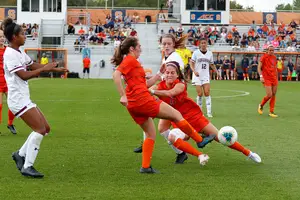 Head coach Nicky Adams has Syracuse playing more attacking soccer than in previous years, but after scoring four goals in their first two games, the Orange have not found the back of the net since. 