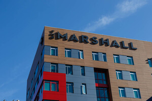 The Marshall is an eight-story student apartment building opened in September 2018.
