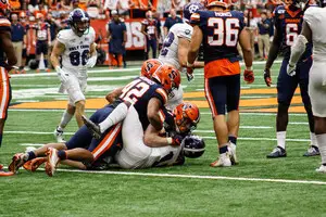 The Orange's defense held Holy Cross to just three points and 138 total yards. 