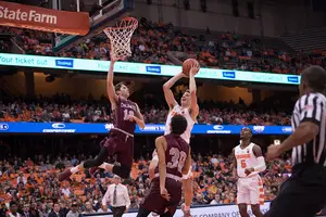 Syracuse defeated Colgate last year in the Carrier Dome, highlighted by an all-around game by Bourama Sidibe.