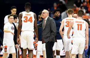 Bourama Sidibe finished the loss with five points, the fewest of any Syracuse player who saw the court Tuesday, and nine rebound.