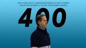 Paul Flanagan was the seventh women’s college hockey coach to reach the 400 win mark.