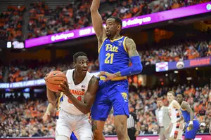 Bourama Sidibe hauled in a team-high eight rebounds, but foul trouble led SU to play Marek Dolezaj at center down the stretch. 