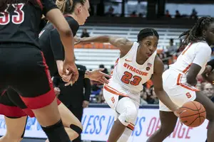 Point guard Kiara Lewis scored a game-high 24 points in Syracuse's win.