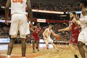 After Elijah Hughes injured his groin in warmups, Joe Girard III took on the role of Syracuse's go-to scorer, notching a career-high 30 points in the loss.