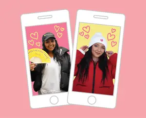 Abby Israel and Alivia Cioffi, SU ambassadors for dating apps Bumble and Tinder respectively, promote the apps on Instagram and wear brand merchandise on campus. 