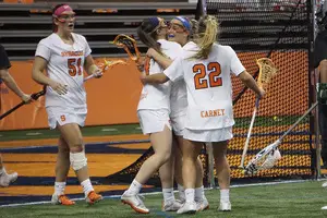 Syracuse scored 15 first-half goals and held Binghamton to zero shots during that frame.