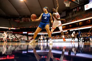 Against Syracuse this season, Duke's Haley Gorecki scored 19 points and helped the Blue Devils cruise to a 30-point win.