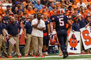 With the season still set to begin against North Carolina on Sept. 12, head coach Dino Babers said the Orange are behind in preparation.