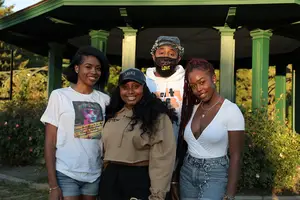 (From left) Amber Deas, Domonique Charles, Stephon Johnson and Paige Adebo are all Black entrepreneurs on campus.