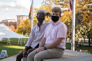 Barrington Bucknor (left) and Hunter Gorick are a part of Pride Union’s e-board.