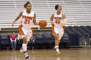Erica Morrow (left) is Syracuse's fifth all-time leading scorer and played from 2007-11.