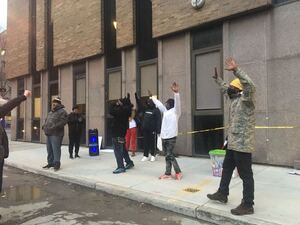 Demonstrators gathered outside Onondaga County Sheriff's Office in November to protest the forceful arrest of a minor. 