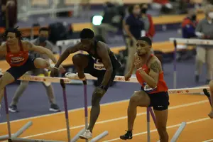 Brevin Sims holds the Tennessee state record for 110-meter outdoor hurdles and 60-meter indoor hurdles.