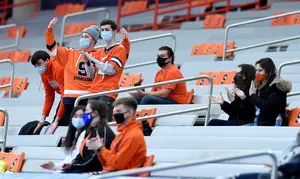 Syracuse first allowed fans for the men's lacrosse game against Vermont.