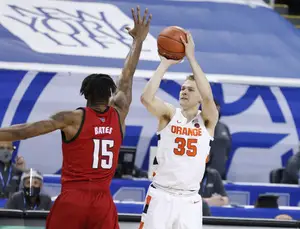 Buddy Boeheim led all scorers with 27 points as Syracuse scored its most-ever points during an ACC Tournament game.