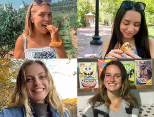 (Clockwise from top left) Sam Jezak, Katie Merken, Lindsay Sayour and Olivia Templeton have used their food Instagrams accounts to share homemade and restaurant meals during the pandemic. 