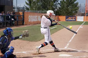 Toni Martin leads Syracuse in home runs (3) and RBIs (6) through the first 11 games. 