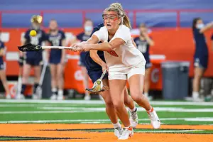Katelyn Mashewske has been one of Syracuse's go-to draw control specialists after winning 12 and 13 draw controls in two games against Notre Dame.